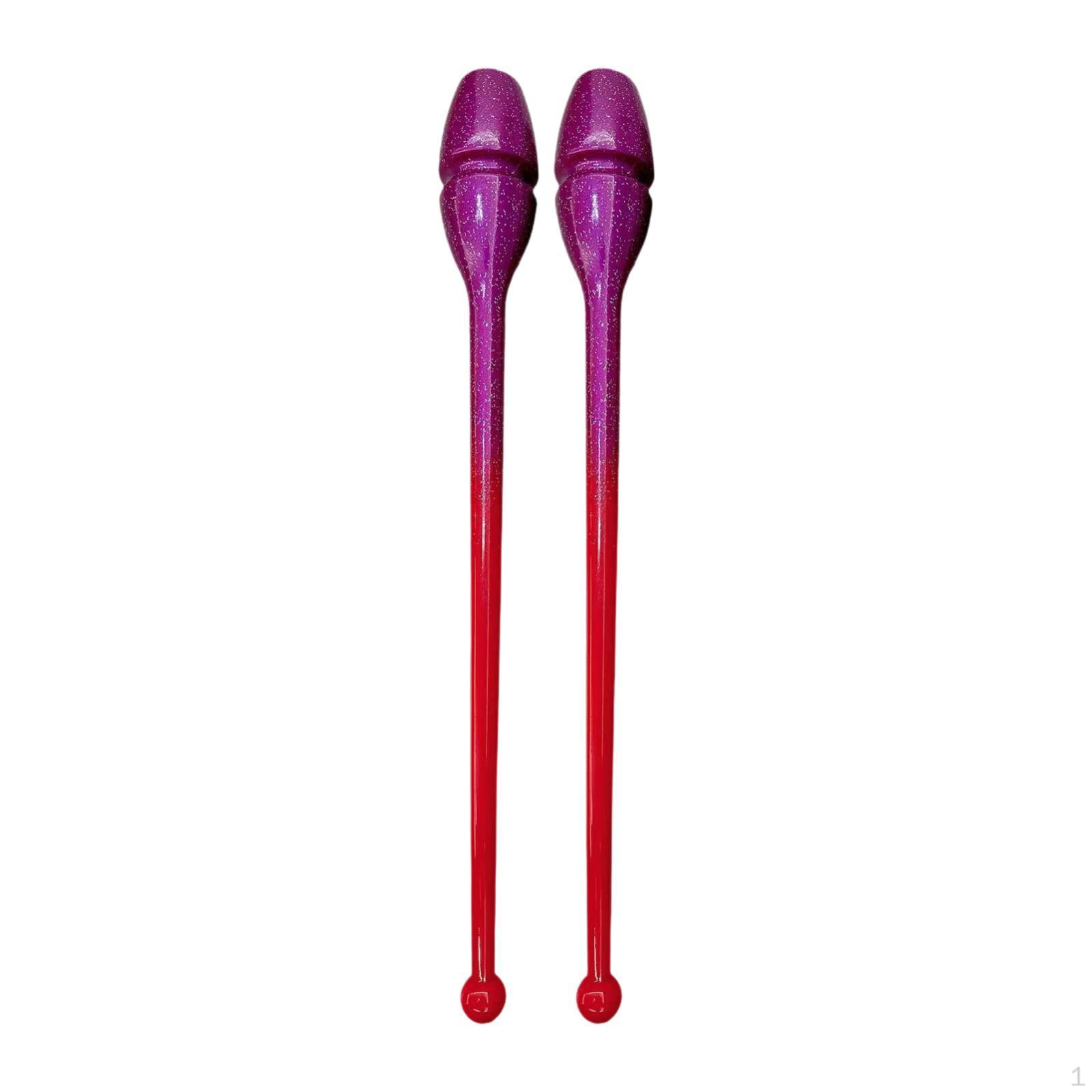 

Rhythmic Gymnastics Training - Dance Accessory Practical Equipment Rhythmic for 35CM_Purple Red