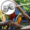 2in1 Bird Feeder Double Cups Stainless Steel Parrot Water Feeding Bowl  Bird Feeding Tool
