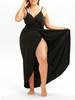 2023 Summer Solid Color Spaghetti Strap One-Piece Beach Dress - Seaside Vacation Style