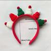 Knitting Christmas Santa Hat Headband Festival Props Hairhoop Family Gathering Headwear Holiday Celebration Headpieces