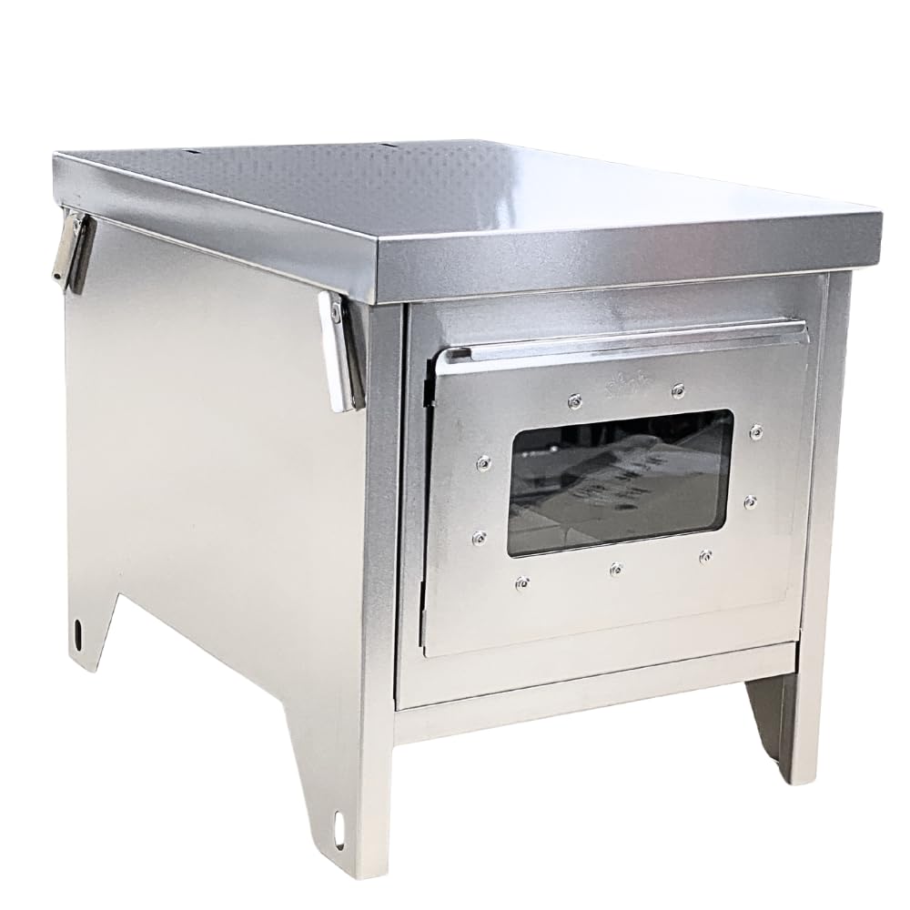 Wara's Folding Wood Stove "easy neo" Fireplace (Chimney sold separately) / SHO-062-00, Heavy-Duty, Foldable, Compact Storage, Ideal for Snowy Mountain