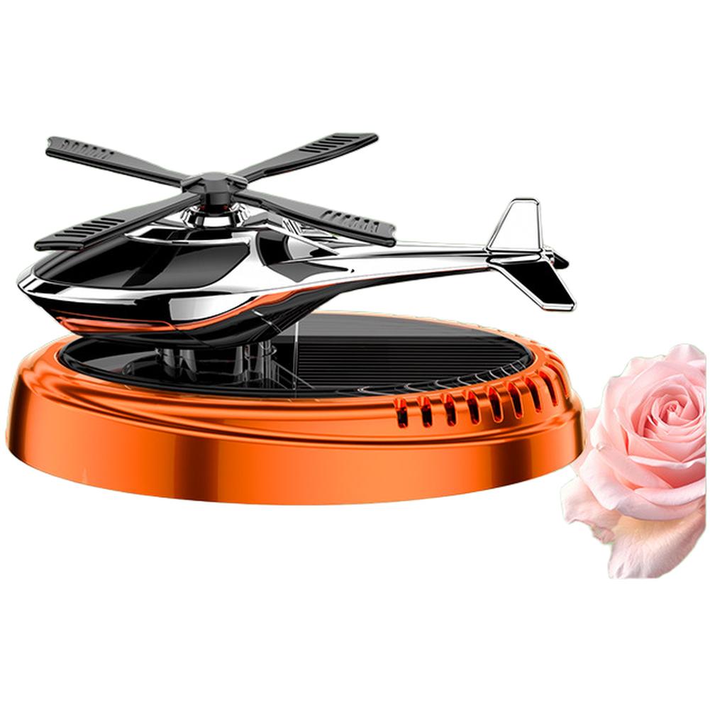 Rotating Solar Powered Car Air Freshener Airplane Aromatherapy Diffuser with Four Fragrance Options for Vehicle Interiors