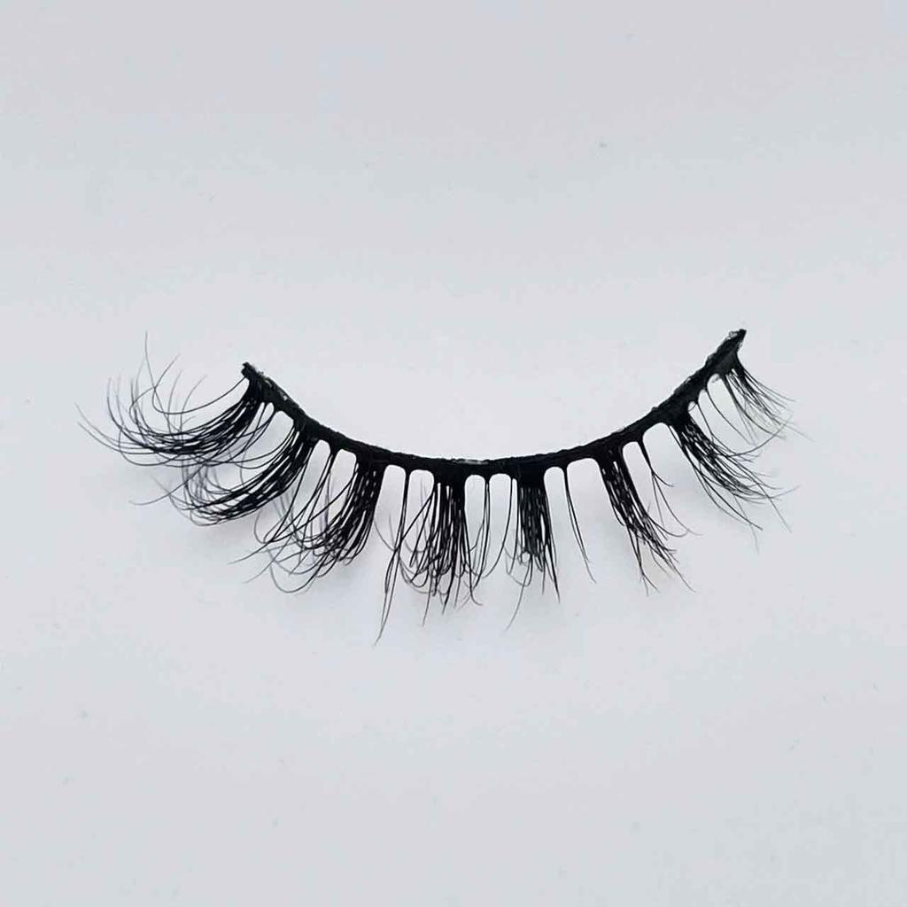 New Product 12mm Natural Mink Hair False Eyelashes European And American Eyelashes Hard Stem Short Eyelashes False Eyelashes