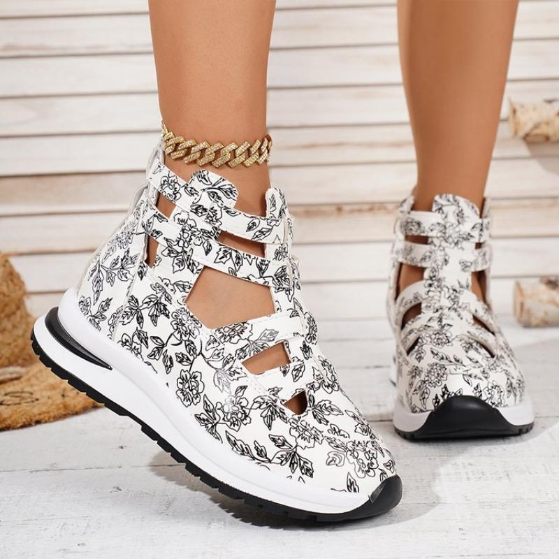 2026 Sommer Neu Damen Mode Riemen Geschlossene Zehenpartie Unifarben Runde Zehenpartie Keilabsatz Lässig Bequem Sandale für Damen High Heels