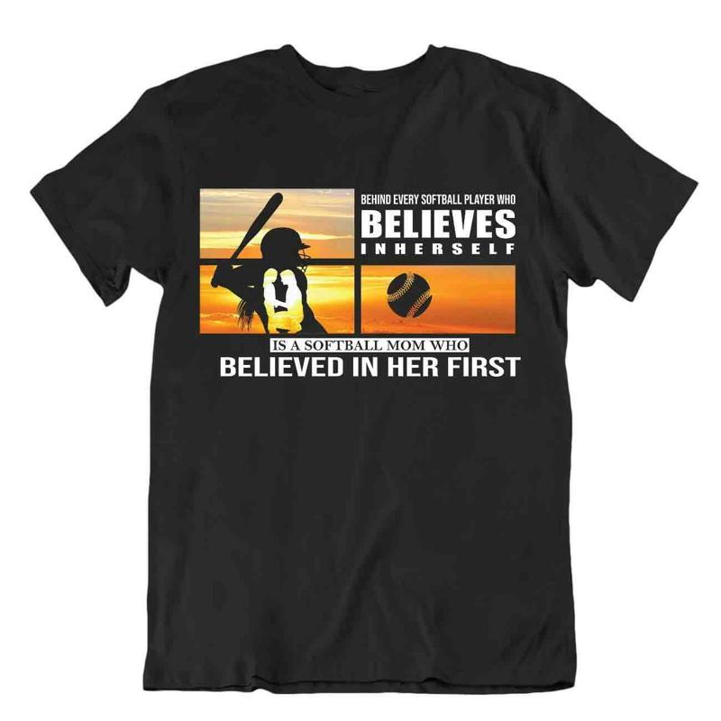 

Softball Sport T Shirt Tee Shirt Gift Cool Present Cute Funny Play Joke Believe 5XL різнокольоровий