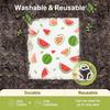 6Pcs Kitchen Swedish Dishcloths Eco-Friendly Reusable Dish Towels Absorbent Biodegradable Cleaning Wipe Soft Washable Dish Rags Fruits Printing