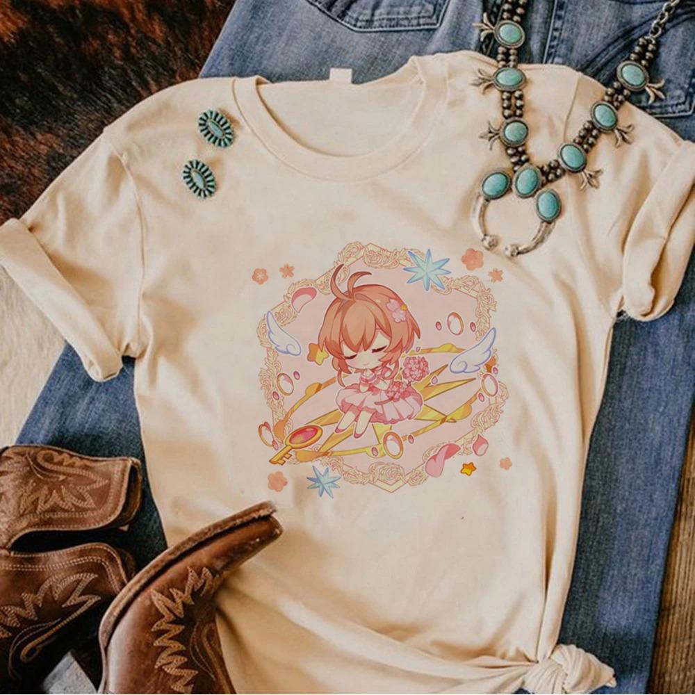 Cardcaptor Sakura t-shirts women designer tshirt female Japanese manga y2k clothes