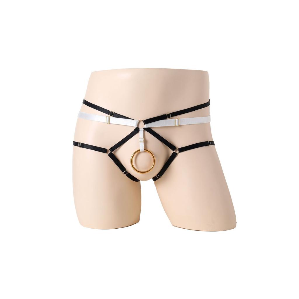 Sexy Crotchless Jockstrap Mens O-Ring Hole Lingerie Sissy Panties Adjust Strap G-String Tanga Hombre Open Butt Underwear Thongs