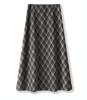 Women's High-Waist Woolen Plaid A-Line Skirt - Autumn 2025 Collection