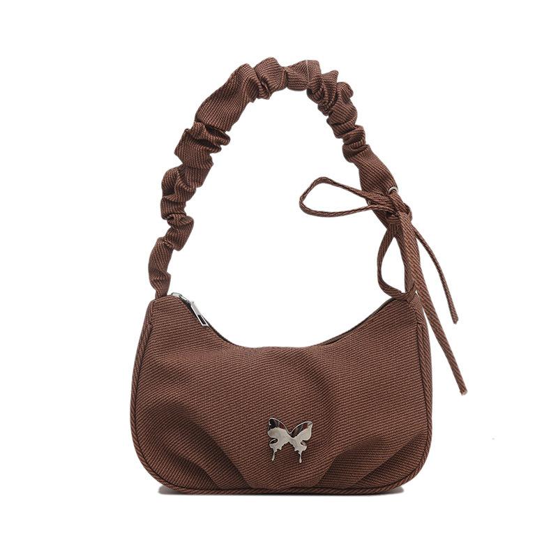 Small design texture bag 2025 new daily simplicity with summer leisure single shoulder folds crossbody armpit