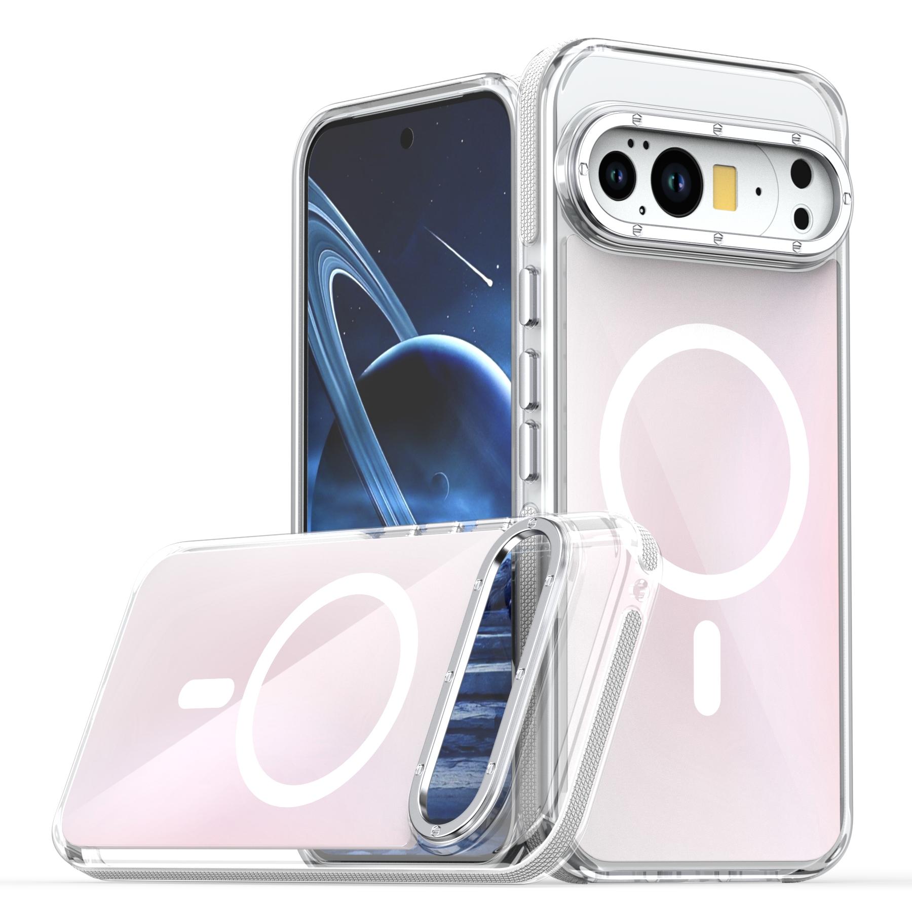 

Модный градиентный магнитный чехол для телефона для Google Pixel 10 9 Pro XL 10Pro 9Pro 5G для беспроводной зарядки Magsafe противоударный чехол Google Pixel 10 белый