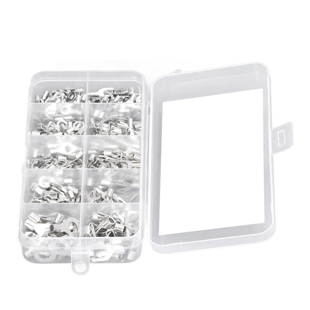320Pcs Ring Terminal Fork Connector Kit Non Insulated Wire Lugs Battery Cable Terminals Electric Cop