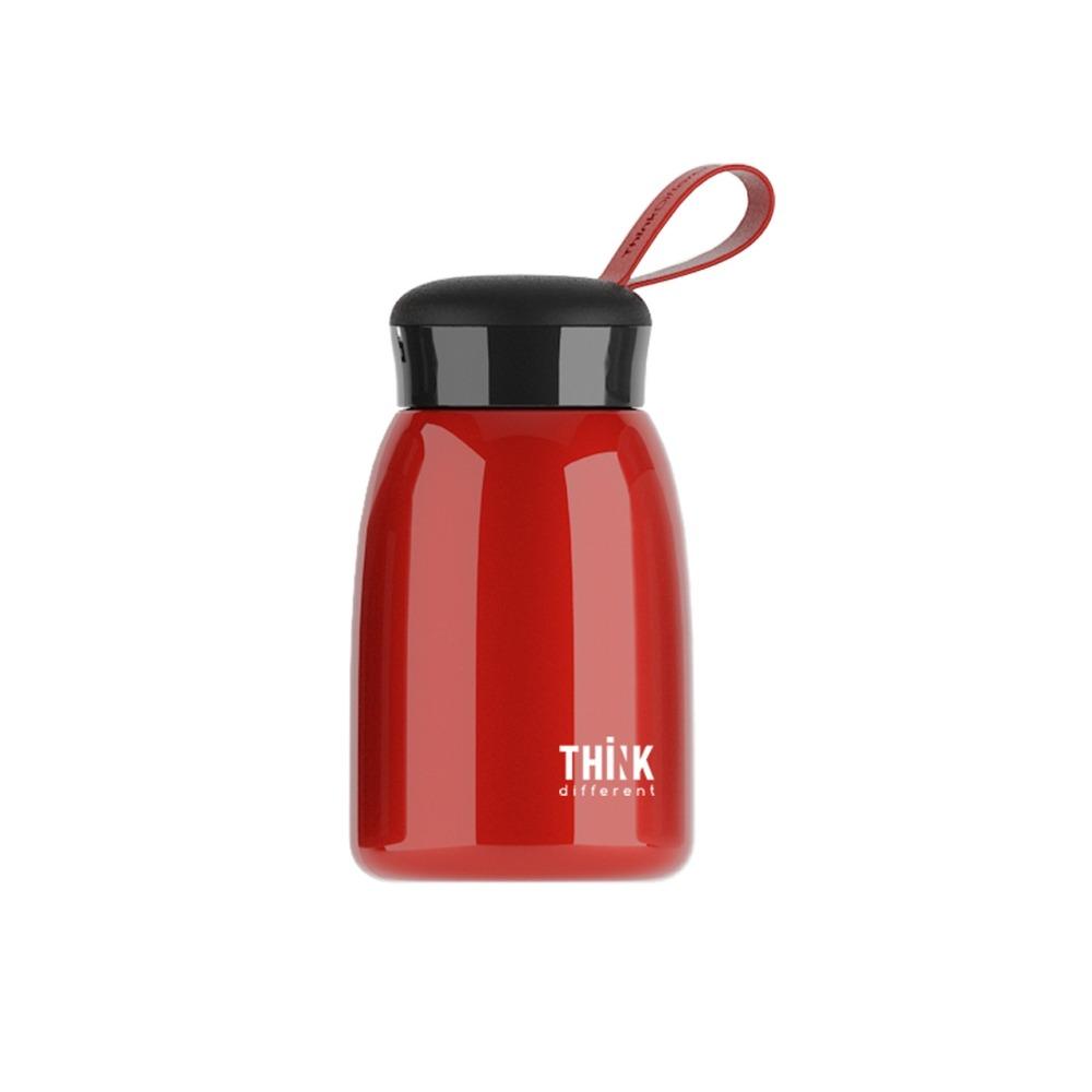 

360/520ML Thermal Cup Stainless Steel Travel Coffee Cup Cute Vacuum Flask Red-360ml
