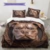 Vintage Pitbull Pattern Bedding Home Decoration Birthday Gift (1 * duvet cover + 2 * pillowcase, without core)