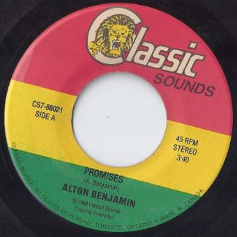 

7inch Record ALTON BENJAMIN Promises CS788021 Classic Sounds 1988 Canada Reggae Ska Dub Used