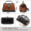 Damen Handtasche aus Wildleder und Rindsleder mit mehreren Fächern und Metallschnalle zum Tragen über einer Schulter oder als Crossbody Tasche