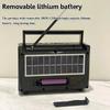 Retro Solární Rádio FM AM SW Přenosný Přijímač Bluetooth 5.3 Reproduktor MP3 Přehrávač Hudby Podpora USB TF Karta Nabíjení Typu C