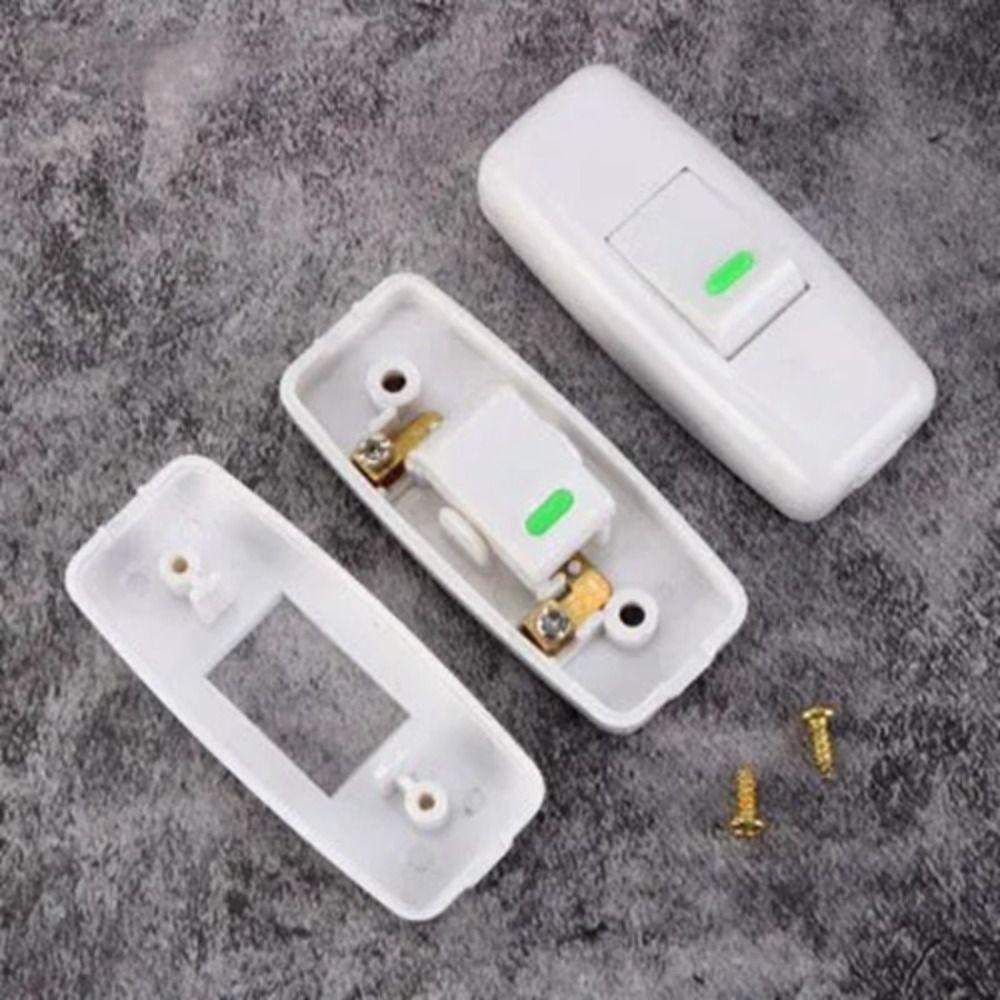 2pcs Classic Small Rocker Button Plastic Light Switch Inline on/Off Boat Shape Switch  Desk Light