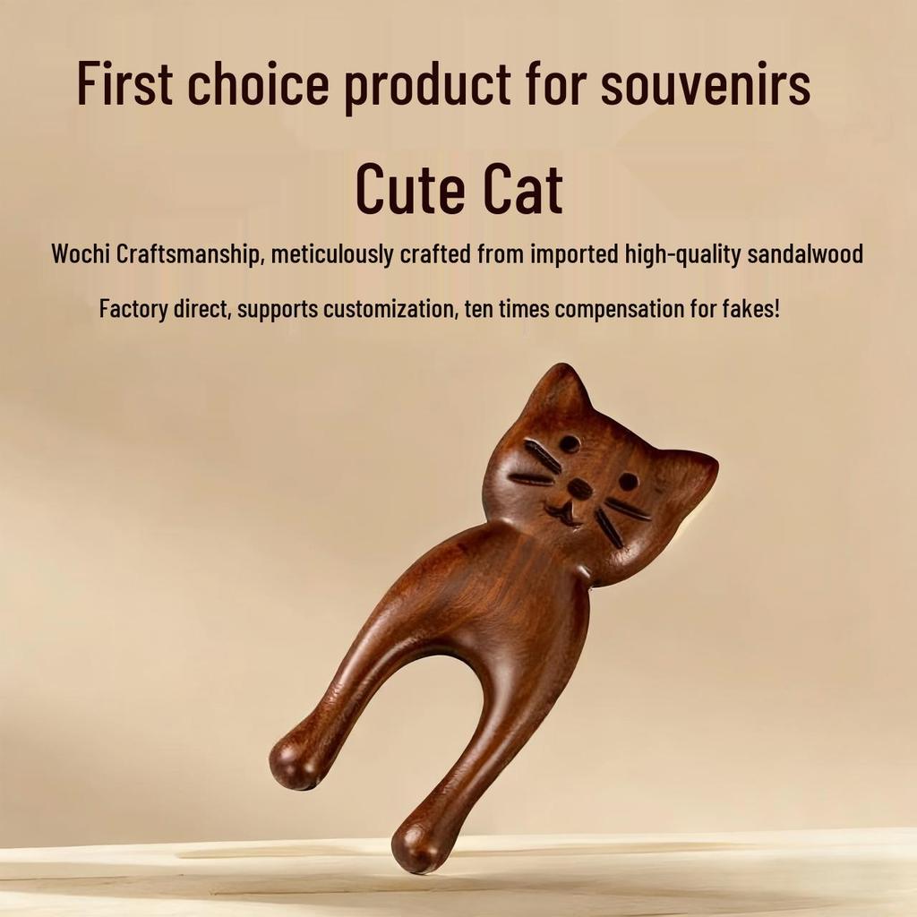 Sandalwood Massage Comb - Portable Wooden Scalp & Meridians Care, Engraved LOGO, Ideal Health Companion Gift