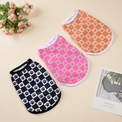 Pies Kot T-shirt Letnia Oddychająca Kamizelka Ubrania Dla Małych Średnich Psów Kotów Miękka Przytulna Kostium Szczeniaka Łapki Chihuahua Mops Płaszcz