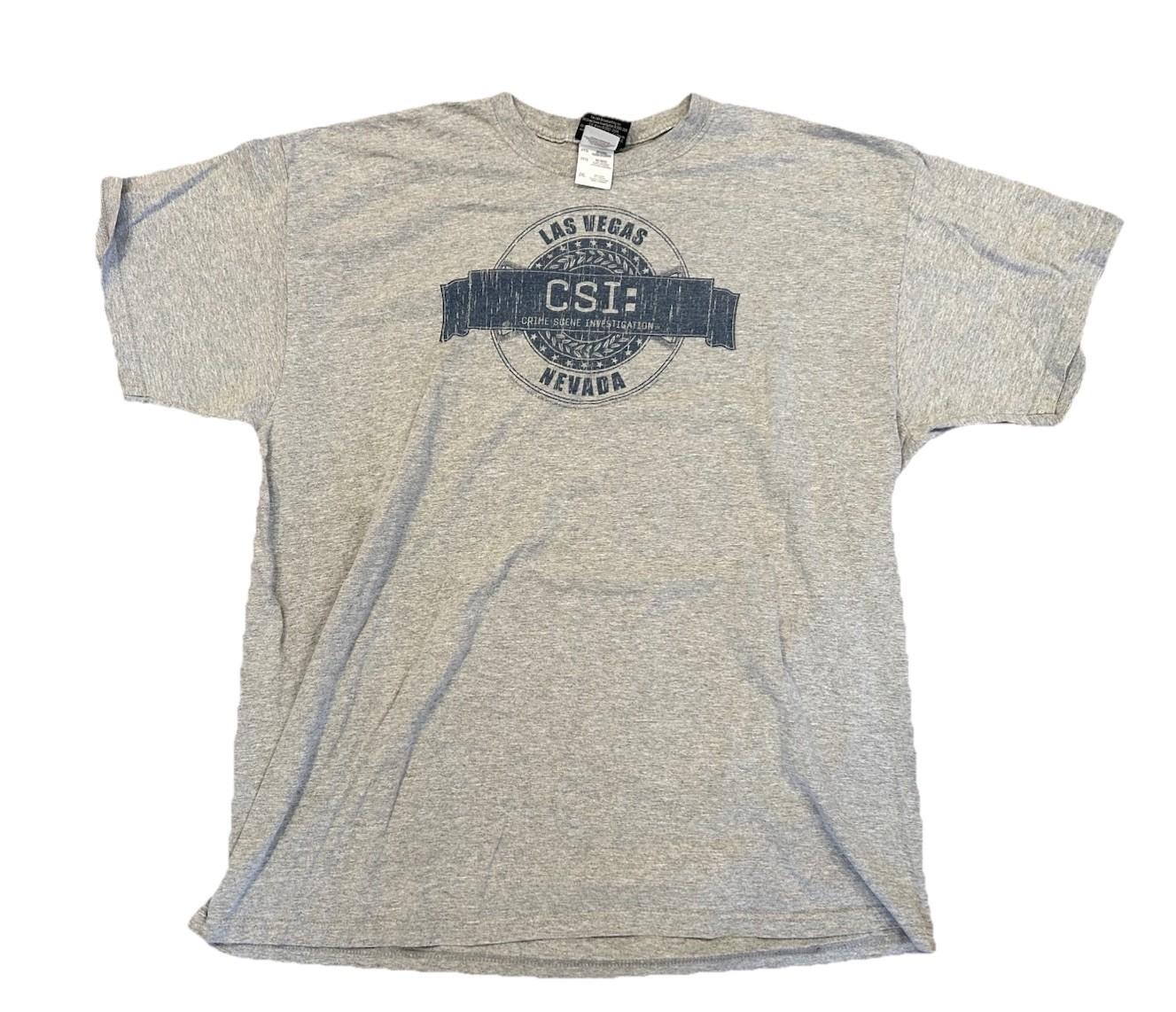 CSI Las Vegas TShirt Shirt Tee Crime Scene Investigation 2XL XXL Gray Y2K Unisex T-Shirt XXL