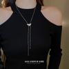 Diamond-Studded Triangle Necklace: Chic, Lightweight, Versatile, High-End Sweater Chain for Women