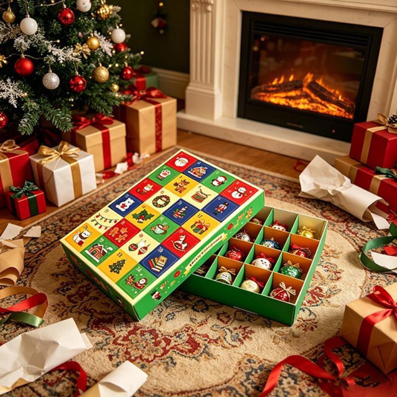 5Pcs Christmas Advent Calendars Fill Diy Advent Calendars Boxes 24 Empty Fillable Christmas Countdown Calendar 24 Days Gift