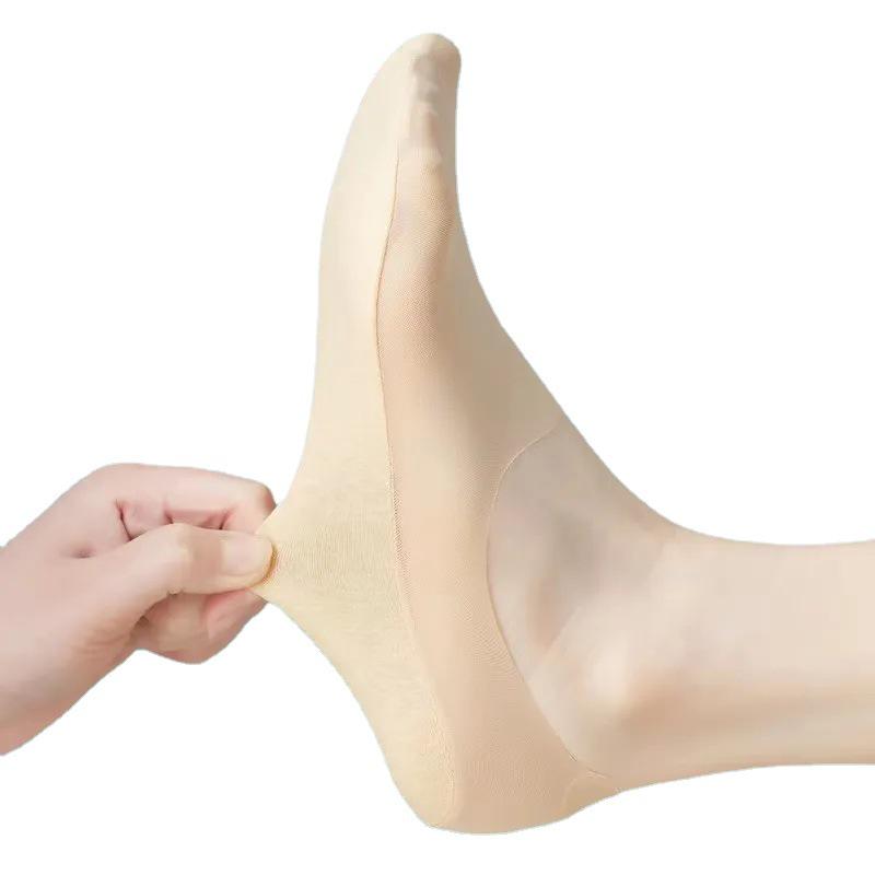 Ice Silk & Cotton Mesh Non-Slip No-Show Women's Socks