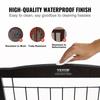 Free Standing Dog Gate 32x96.5 Inch Freestanding Pet Gate Foldable Brown