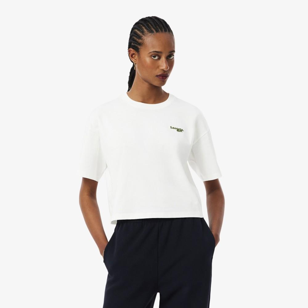 [lacoste] Женская полуукороченная футболка с мягким логотипом TF7605-56G70V 36