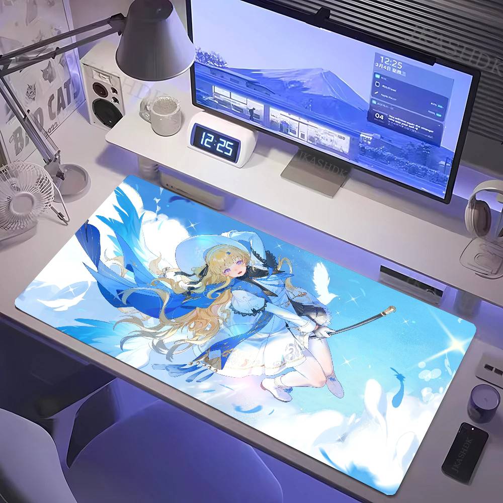 Phoebe Game W-Wuthering Waves Mousepad Mouse Mat Desk Mat With Pad Gaming Accessories Prime Gaming XXL Keyboard Pad Padding Ma