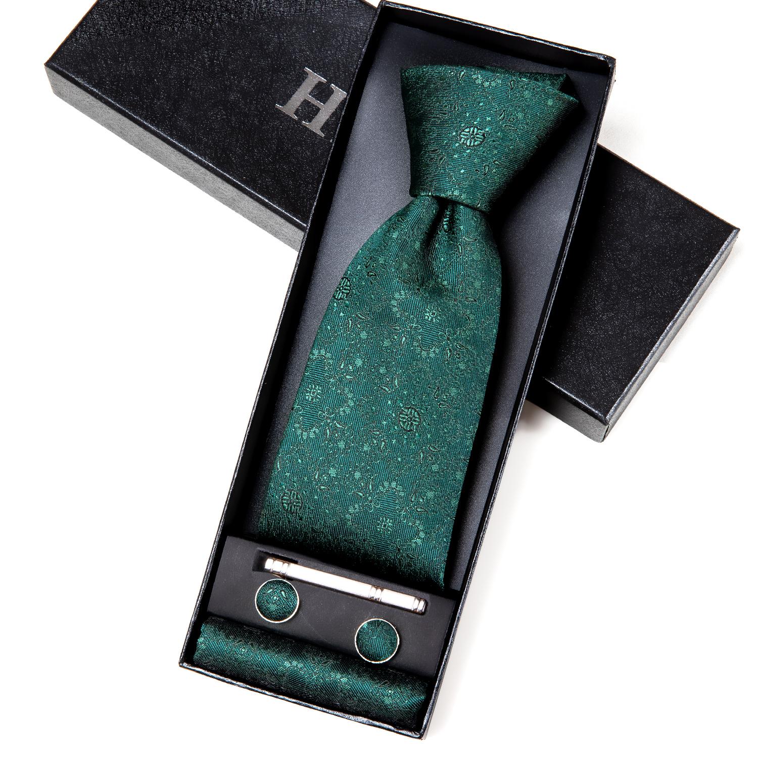 

Галстук в форме сердца Hi-Tie Подарочный галстук Платок Запонки Зажим для галстука Подарочная коробка Упаковка N-3129