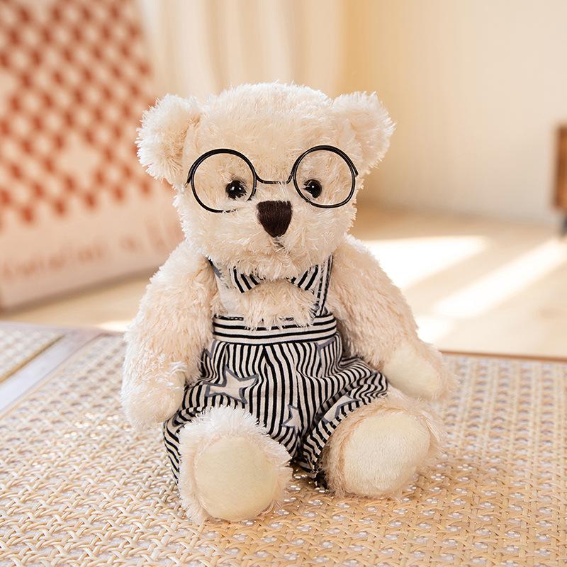 Милая милая одетая кукла-медведь плюшевая игрушка пасторальное цветочное платье кукла-медвежонок Тедди кукла кукла 26cm（0.1kg）