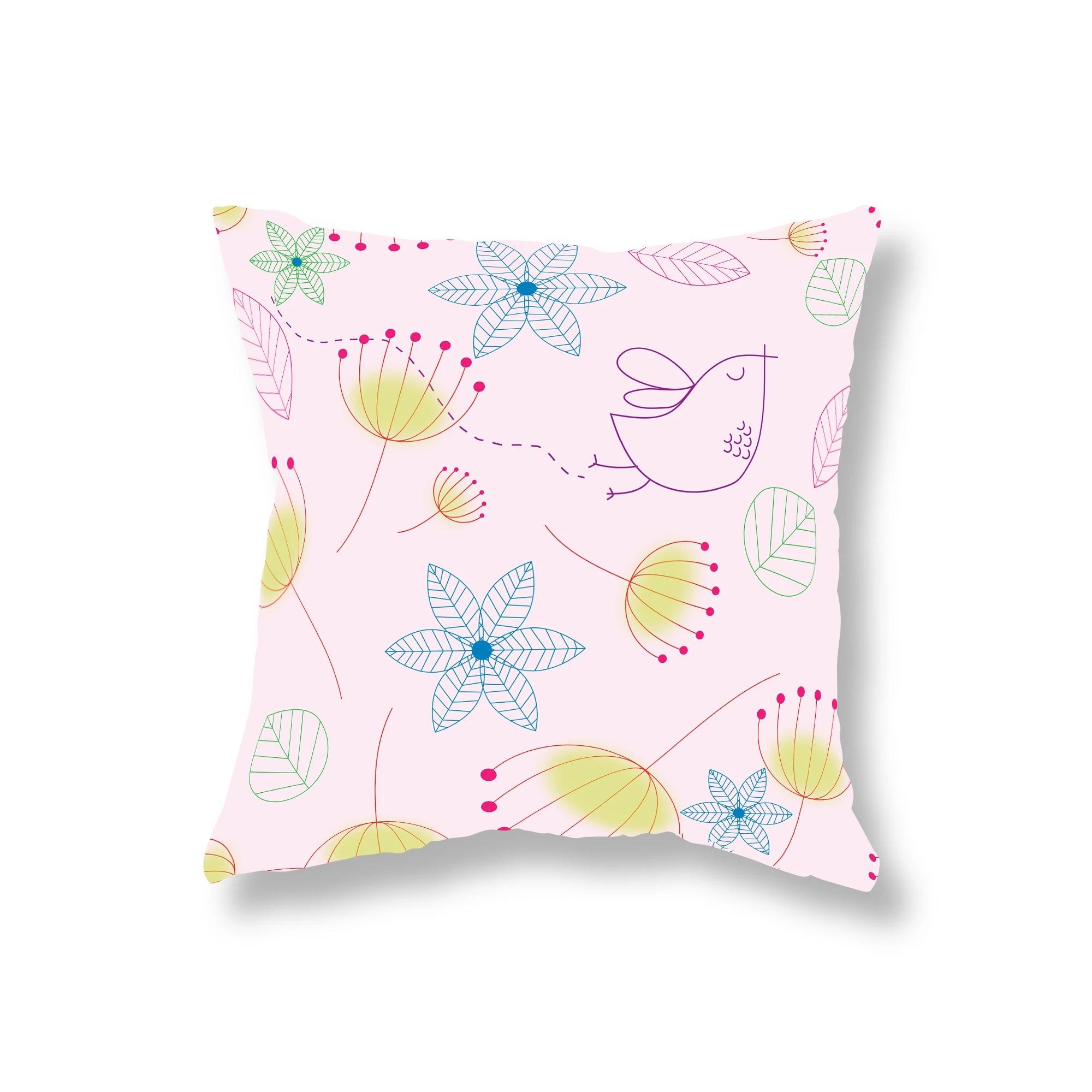 

Наволочка с цветочным и фруктовым принтом, украшения для автомобиля, офиса, гостиной, дома 40x40cm