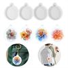 Christmas Round Ornament Resin Mold 4Pcs Silicone Pendant Mold for Festive Jewelry and Christmas Decoration Crafting