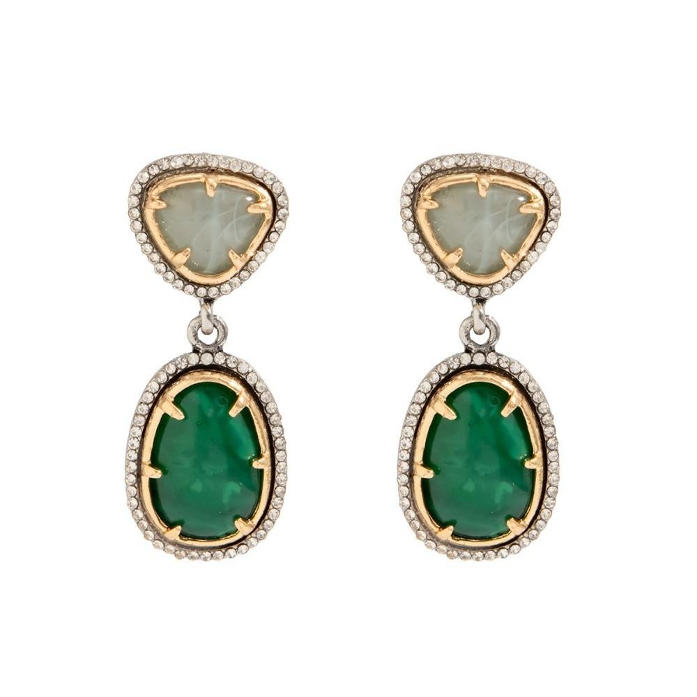 Irregular Resin Drop Earrings Layered Gem Drop Earrings Statement Earrings Holiday Occasion