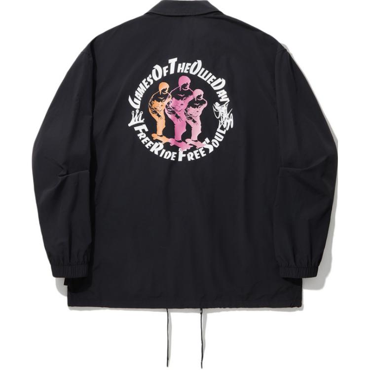 Li Ning Skateboard Series Logo Pattern Loose Casual Jacket Unisex Jackets Black AFDUA63-1