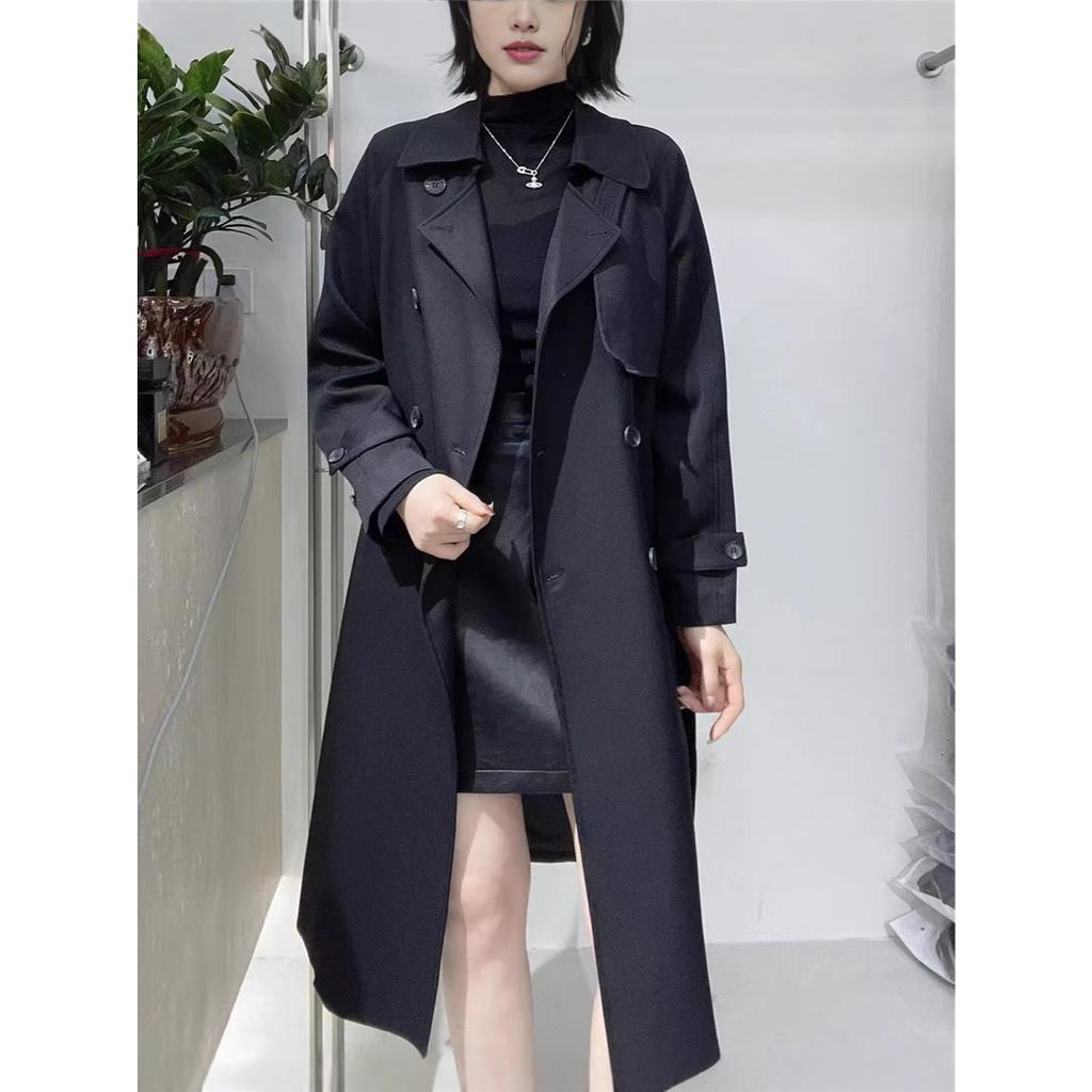 Women's Medium-length Khaki Trench Coat