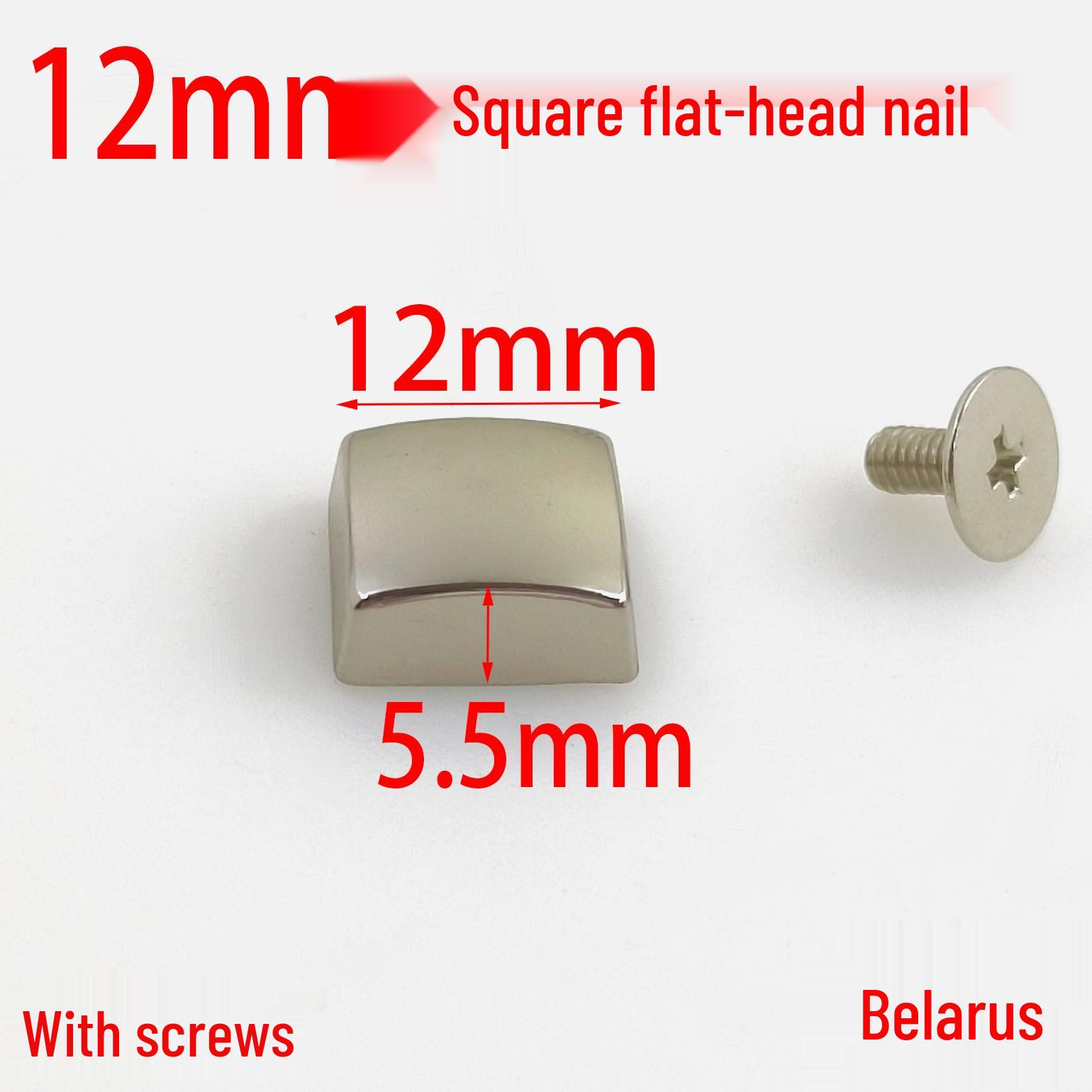 12mm Zinc Alloy Square Decorative Nail for Luggage Hardware