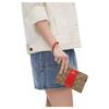 Coach Corner Zip Wristlet 16 Top Zip Closure Coated Canvas Recycled Leather Clutch Women Clutch Khaki Miami-Red Silver CS602-SVUC3