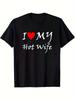 Men's Cotton Print T-shirt Comfortable Shirt Round Collar Short Sleeve Men and Women Wear Couples Shirt Cotton Pattern B