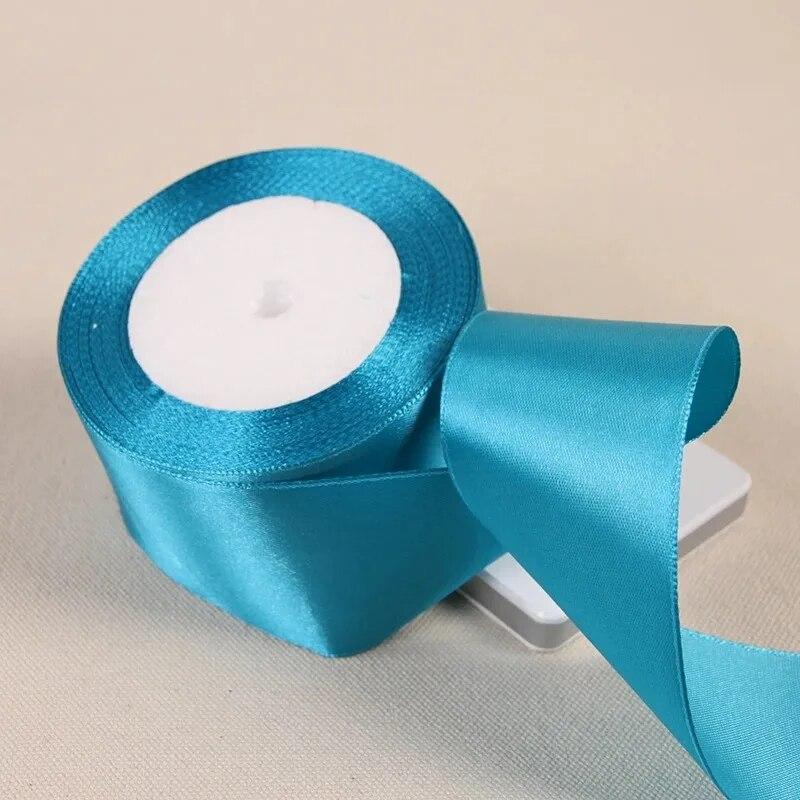 25Yards/Roll 50mm Satin Ribbons Wedding Gift Wrapping Ribbons Bow for DIY Crafts Polyester Christmas Home Decor Accessories Tape