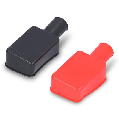 KIMISS 2pcs Terminal Cover, Universal Positive Negative Post Stud Cap Rubber Flexible Terminal Cap Insulated Protective Boots