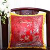 Chinese Classical Style Tassels Cushion Cover Luxury Patchwork Red Yellow Waist Pillowcase Home Sofa Decor Throw Pillow Cover