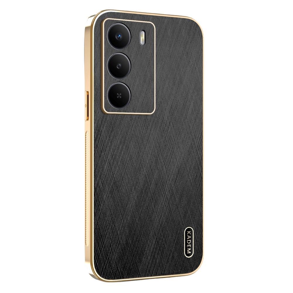 For Realme V70 5G/C73 4G Case Electroplating Silk Texture PU+TPU Phone Back Cover