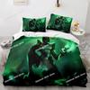 Game Valorant Neon Bedding Set Printed Bed Set Duvet Cover Sheet Pillowcase Bed Soft Quilt Cover Full Queen King Size
