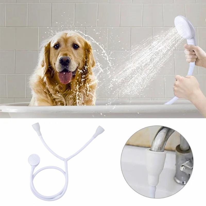 Portable Handheld Shower Head With Dual Nozzles Rain Spray Home Bathroom Pet Kids Hair Washing