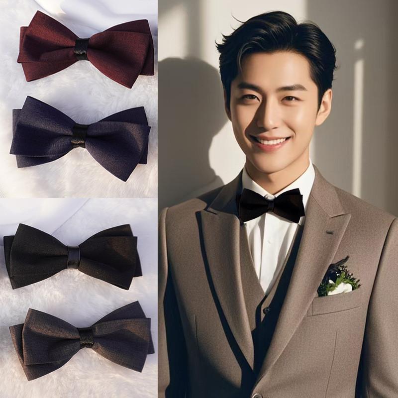 Traditional Mens Wedding Bow Tie With Satin Washable Fabric For Formal Occasions
