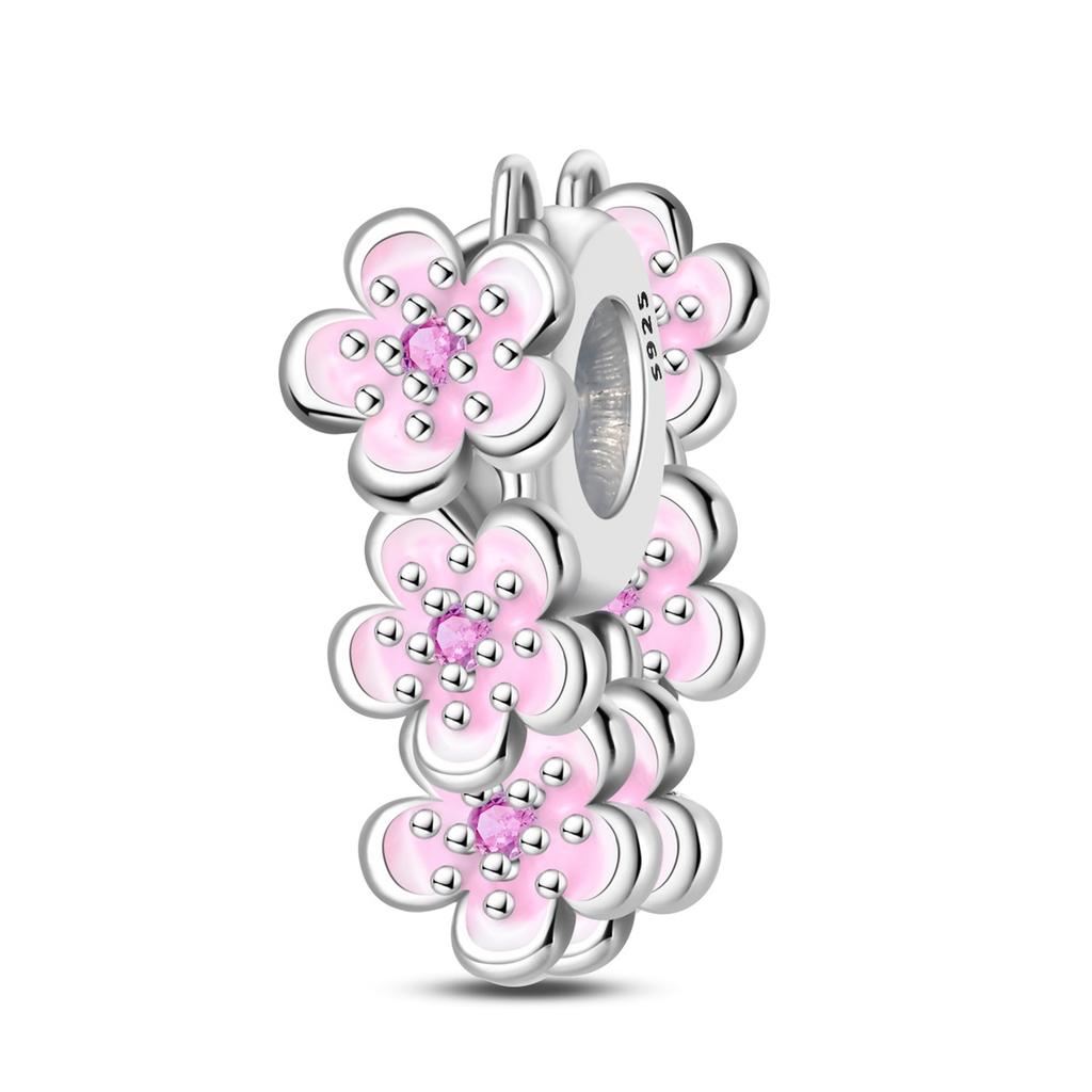 New Daisy Flower Spacer Charms Copper Pink Blossom Butterfly Heart Bird Beads For Necklace Diy Bracelet Jewellery