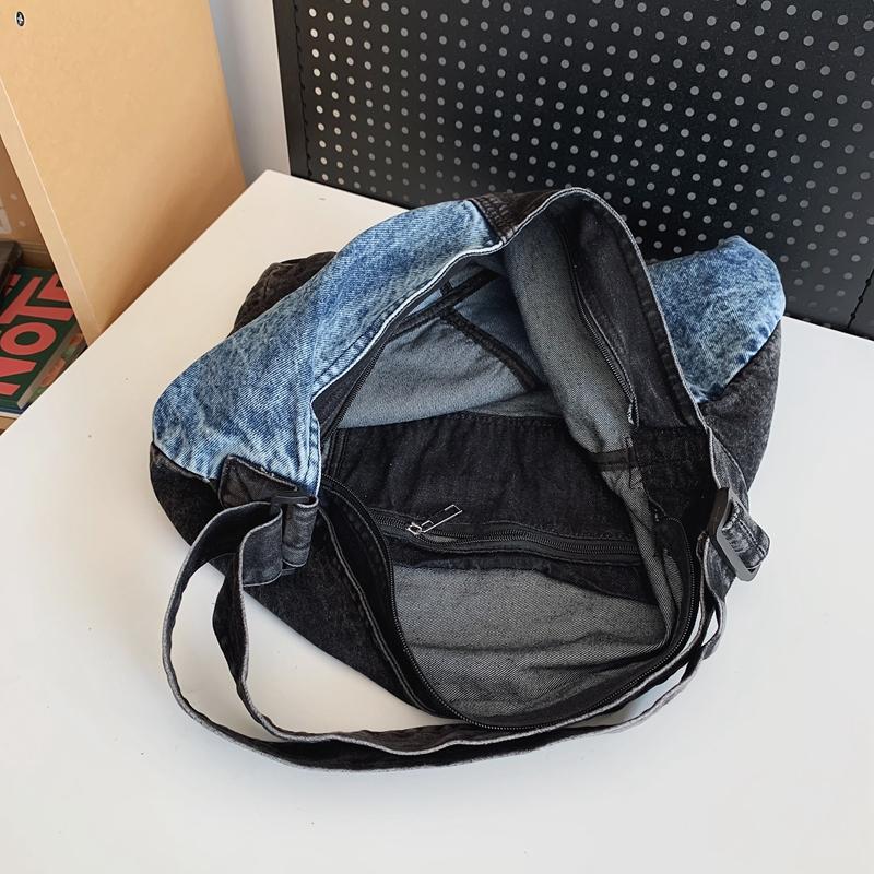 Lässige Denim-Tasche, weibliche Studenten-Umhängetasche, Jugend-Umhängetasche